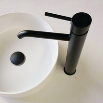 All-copper black bathroom faucet single-hole basin faucet hot and cold basin washbasin anti-splash faucet