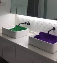 All copper concealed basin faucet into the wall faucet hot and cold hidden wall outlet faucet black bubble bathroom