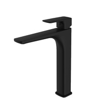 Full copper black frosted modern style bench sitting type face basin single hole single handle high handle washbasin hot and cold tap