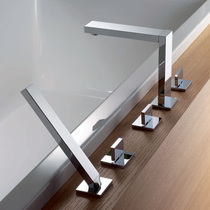 Bubble bathroom bathroom full copper five-hole bathtub tap shower suit massage bathtub five-kit bathtub tap