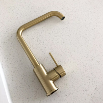 All Copper Kitchen Faucet Healthy Brushed Gold Hot and Cold Kitchen Sink Cainter Vegetable Pins Rotating Faucet
