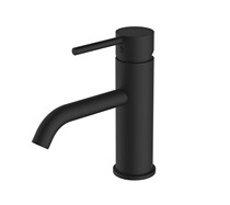 Full copper black matte frosted faucet black basin faucet square black paint hot and cold water faucet