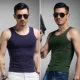 Áo khoác ngoài cho nam vest vest mùa hè Phong cách Hàn Quốc sinh viên tự tu luyện màu sắc rắn rỏi không tay áo thun hàng đầu với quần áo nam - Lót