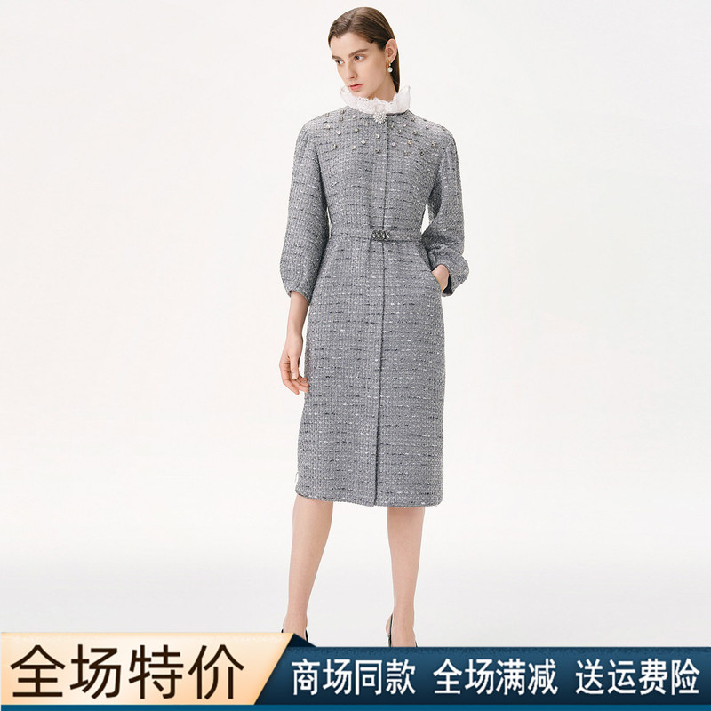 Kela Mall's Same Style 2026 Autumn and Winter New Elegant Retro Round-Neck Chanel-Style Slim-Fit Dress for Women Kela Mall's Same Style 2026 Autumn and Winter New Elegant Retro Round-Neck Chanel-Style Slim-Fit Dress for Women