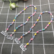 Without meat shoulder-shade-colored beads underwear strap hanging skirt accessories white pearl cover belt