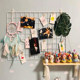 Mesh grid iron net cargo white supermarket photo wall grid wire grid grid hanging wall rack kindergarten wall