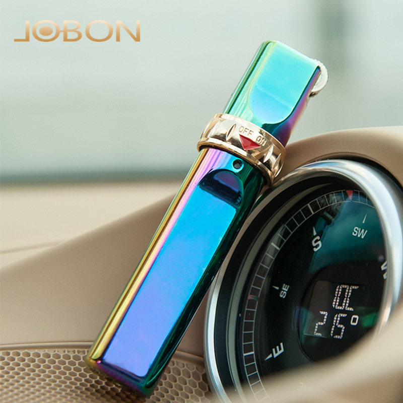 jobon Zhongbang inflatable windproof lighter creative metal ultra-thin personality cigar lighter grinding wheel male