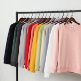 Демисезонный бархатный лонгслив подходит для мужчин и женщин, толстовка, круглый воротник, увеличенная толщина, делается под заказ