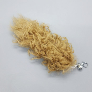Handmade cat enrichment toy natural wool cat teasing stick