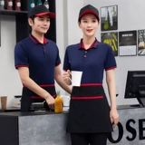 森忆恬 Футболка polo для работы подходит для мужчин и женщин, короткий рукав, облегающий крой, свободный крой, делается под заказ