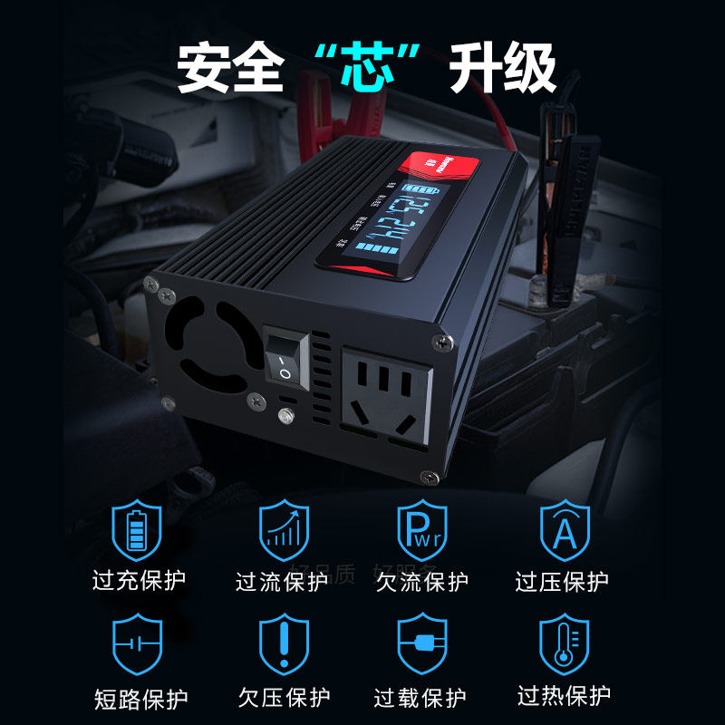 Newman Pure Sine Wave Car Inverter 12V24V to 220V High-Power Multi-Functional Power Converter Socket