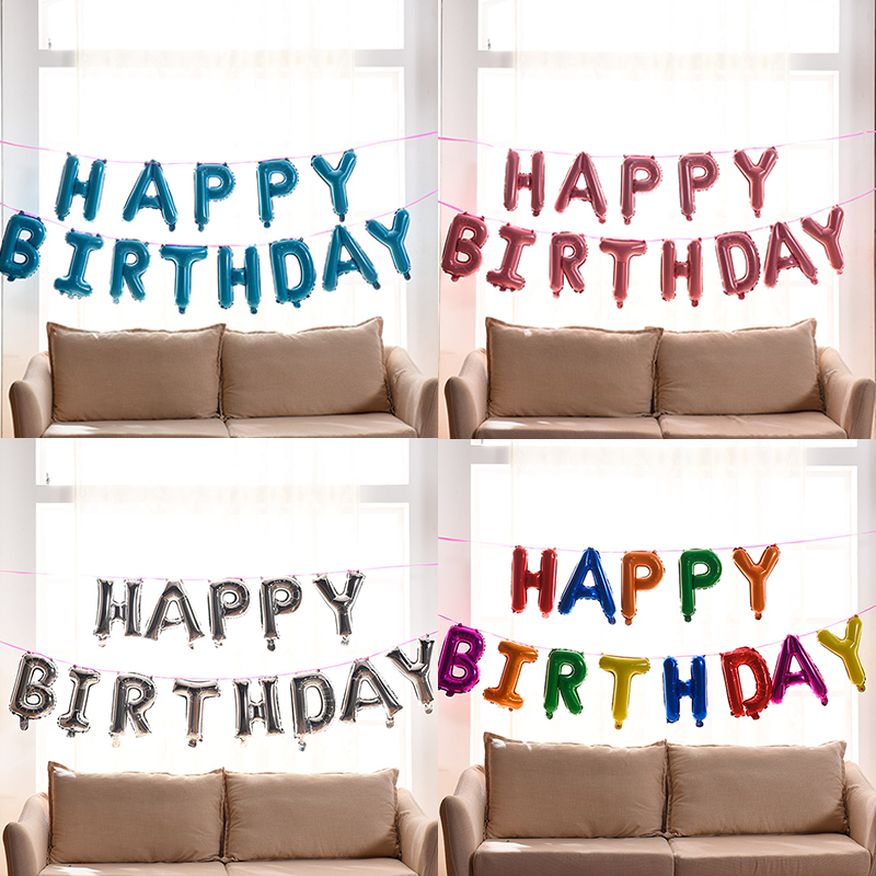 Hotel Venue Events Festival 16 Inch 26 English Digital gold Golden Aluminum Film Balloon Birthday Arrangement Letters AZ