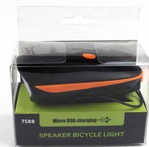 Mountain bike lights Car headlights Strong light flashlight USB charging live horn bells Riding equipment accessories