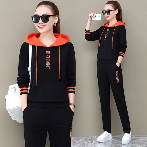 Модный спортивный костюм, толстовка с капюшоном для отдыха, комплект, 2020, городской стиль, в корейском стиле, оверсайз