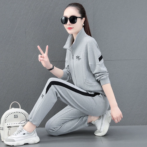 Осенний спортивный костюм, комплект для отдыха, 2021 года, в западном стиле