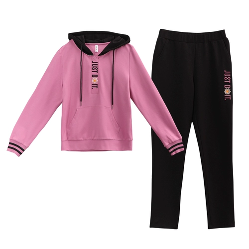 Модный спортивный костюм, толстовка с капюшоном для отдыха, комплект, 2020, городской стиль, в корейском стиле, оверсайз