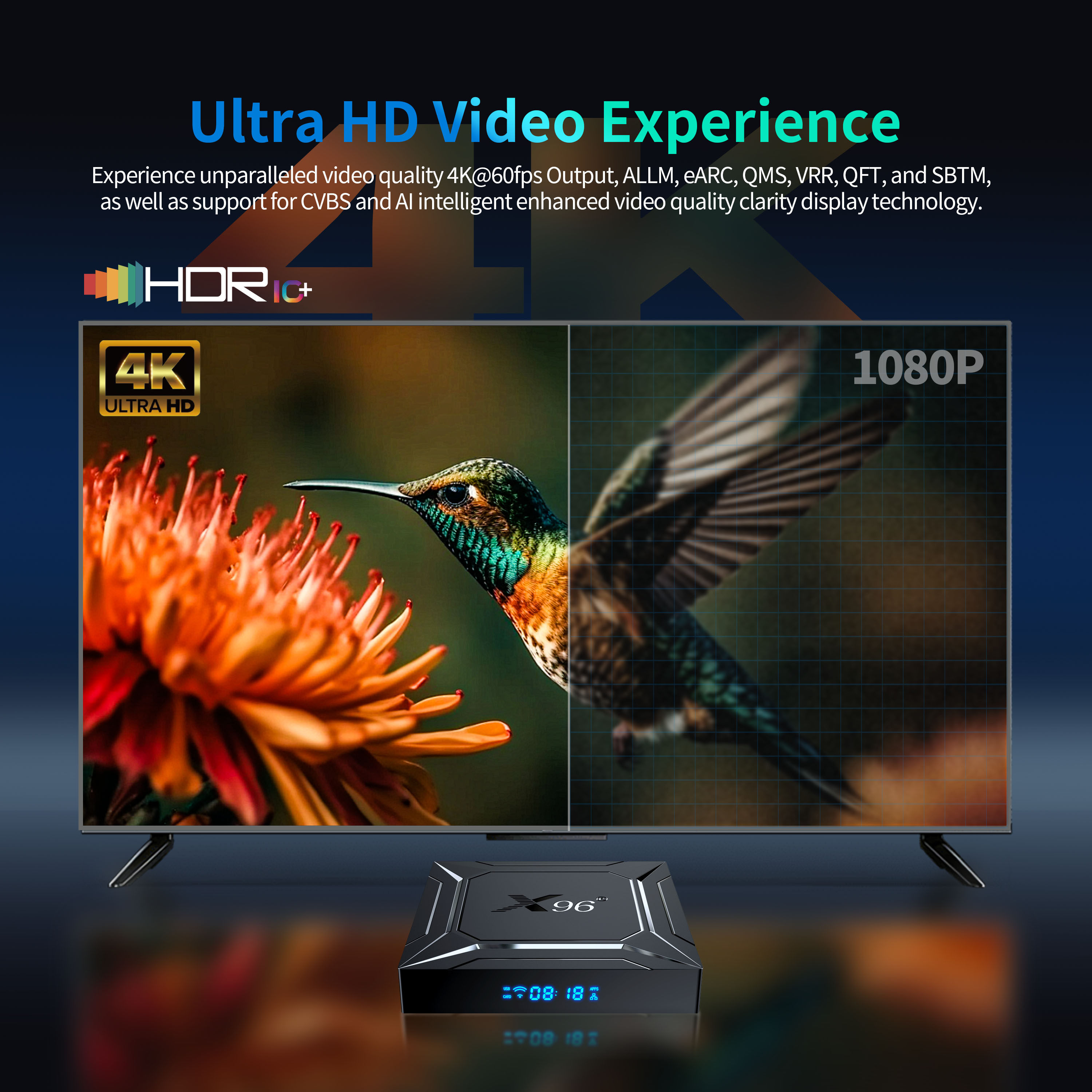 HDD-плеер x96 m200 amlogic s905x5m 4k tv box 5g wifi bt5.0 ai-sr 1000m No brand