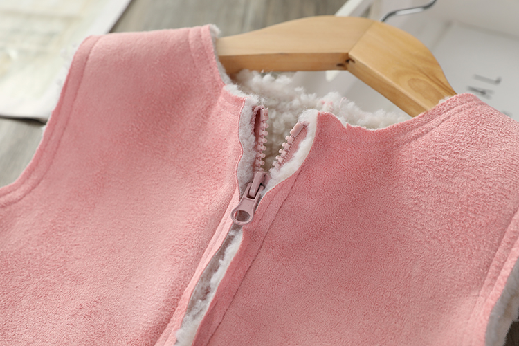 2018 mới mùa thu và mùa đông trẻ em vest nữ da lộn cừu cashmere vest ấm áp cộng với áo nhung dày quần áo trẻ em đẹp