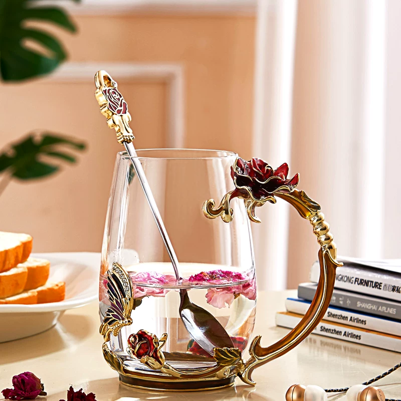 Высококачественное стекло в моде с эмалевой отделкой, стиль высшего качества, подарок на день рождения