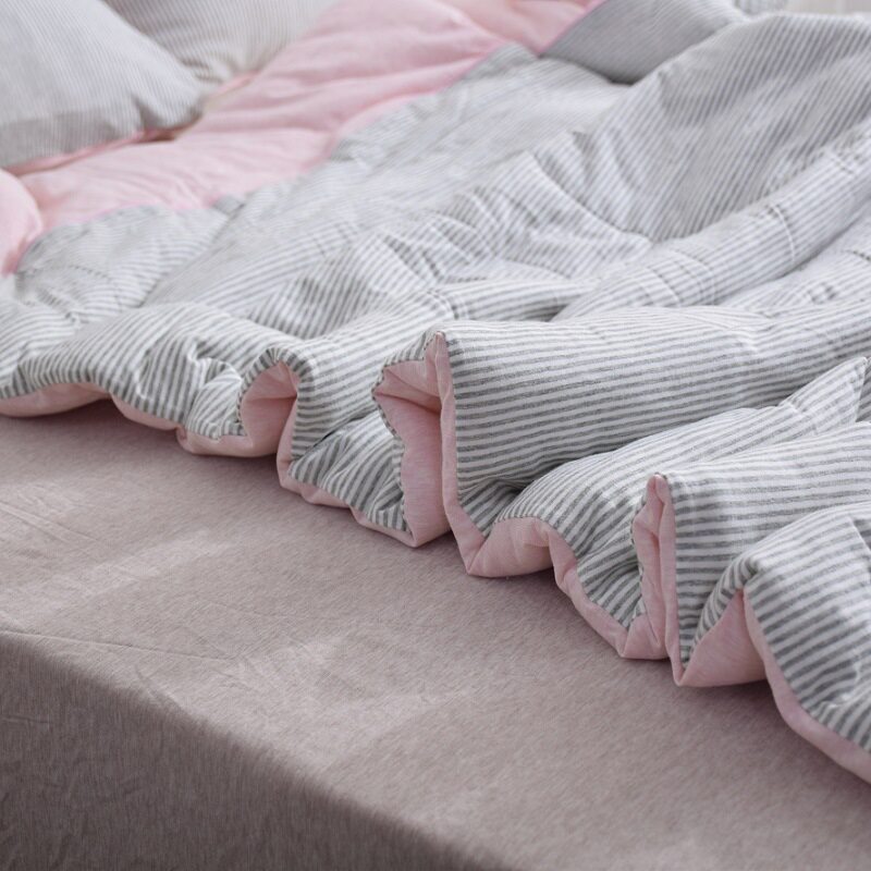 Japan's unprinted machine washable Tianzhu cotton spring and autumn quilt core knitted pure cotton children's good product air conditioning thin quilt summer cool quilt