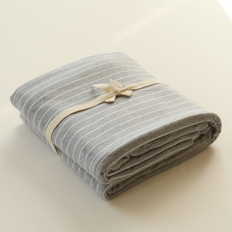 Print-free geranium quilted with single piece of good quality knitted pure cotton Children 150x210 full cotton nude sleeping double single quilt cover