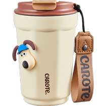 Carrot thermos cup ceramic coated liner coffee cup new high-looking water cup girls accompanying cold cup