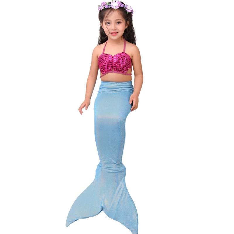 Đuôi nàng tiên cá! Trang phục nàng tiên cá Fish Tail Princess Dress Girl Child Bộ đồ bơi nàng tiên cá