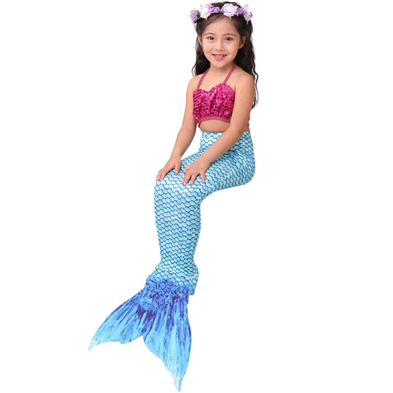 Đuôi nàng tiên cá! Trang phục nàng tiên cá Fish Tail Princess Dress Girl Child Bộ đồ bơi nàng tiên cá