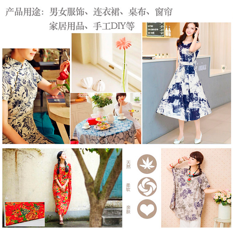 Phong cách dân tộc, sóng, vải đen, in bông, lanh, vải, retro, thủ công, khăn trải bàn DIY, chắp vá, Đông Nam Á vải họa tiết