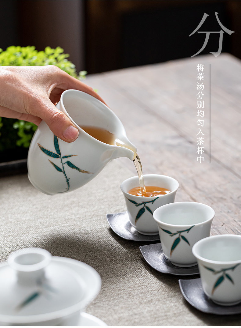 Your up kung fu tea set suit household contracted and I ceramic tea boutique gift boxes of high - grade office receive a visitor