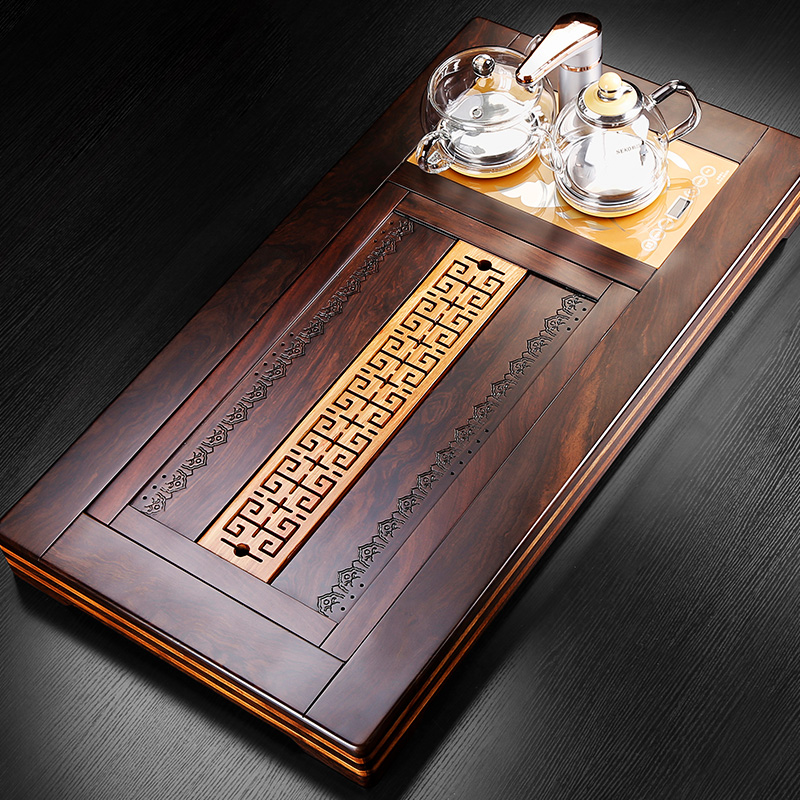 Hua limu tea tray was suit household contracted and I induction cooker ebony wood tea table automatic water which the living room