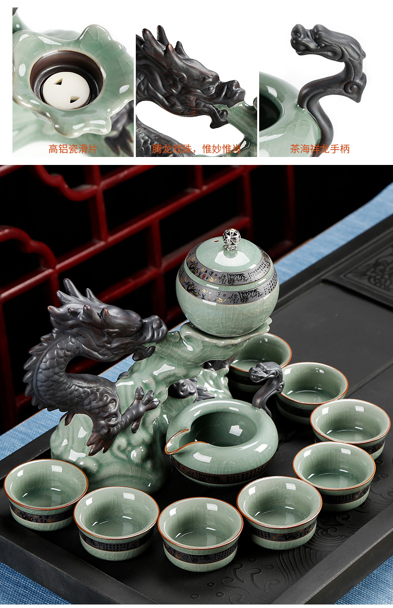 Ceramic creative half automatic kung fu tea sets tea tea ware lazy cup of simple home office