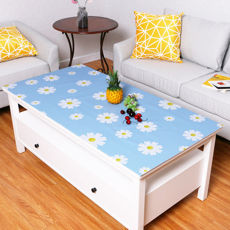 PVC soft plastic glass coffee table tablecloth waterproof anti-scald anti-oil wash-free home transparent rectangular table cloth