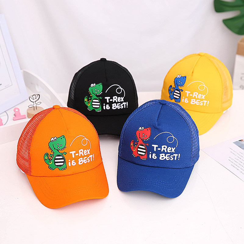 Summer children's hat for boys and girls sun - protecting baseball cap extended cartoon children's tongue hat 2 baby net cap