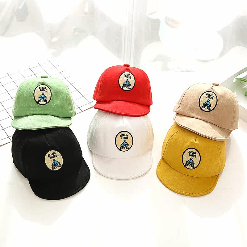 2020 Spring Children's Hat June - 2 year old boy and girl personally embroidered cartoon cute baby shade duck tongue cap
