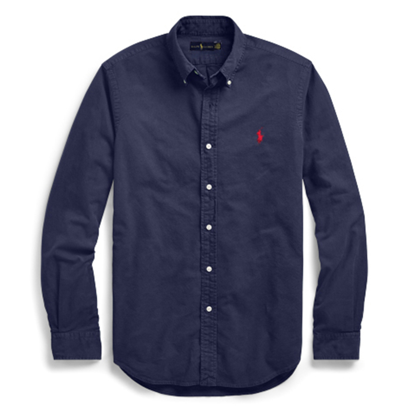 Spring and Autumn Business Casual Paul Shirt for Men, Long-Sleeved, Loose, Casual, Professional, Fashionable, Simple Top, Pure Cotton Shirt for Men