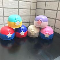 New transparent Star Childrens thermos cup lid straw lid student water cup with straw lid universal accessories