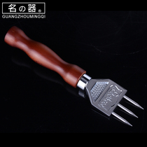 Famous Japanese stainless steel three-pronged ice cone Halberd ice hammer ice chisel round ice hockey wine set Three-pronged ice cone ice cutter