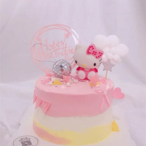 Cartoon cat baking cake decoration plug-in birthday cake Cartoon doll goddess girl kt doll ornaments