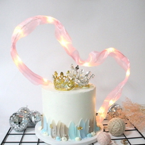 Ribbon lights cake decoration wedding Valentines Day party birthday plug-in creative diy baking dessert table