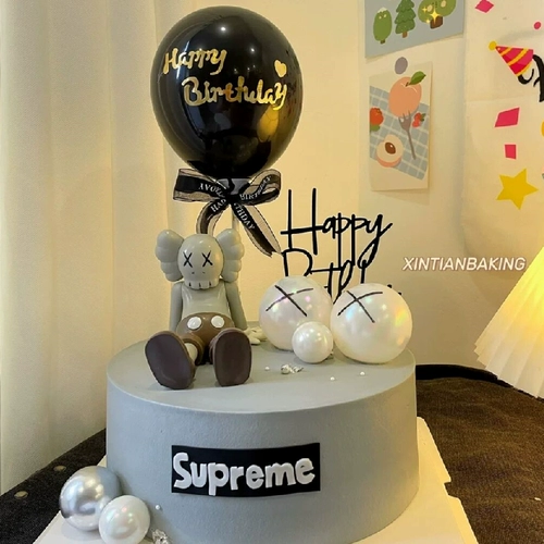 Интернет-знаменитости Kaws, украшение для торта Kaws, кукла «Улица Сезам», жестокий медведь, украшения для выпечки, модный мужской бог, плагин на день рождения