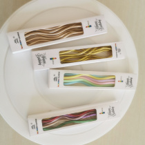 Color curve cake candle decoration Net red curved gilded thread pencil Candle multicolored birthday smokeless candle
