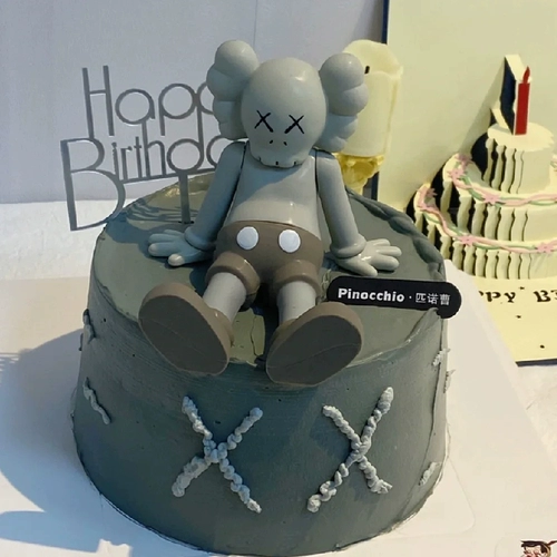 Интернет-знаменитости Kaws, украшение для торта Kaws, кукла «Улица Сезам», жестокий медведь, украшения для выпечки, модный мужской бог, плагин на день рождения