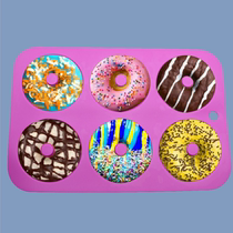 Childrens doughnut cake Icing Silicone Mold Solid Waffles Chocolate Diy Baking Tools Sharper