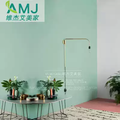 Norse solid color mint green green wallpaper modern minimalist bedroom living room non-woven wallpaper ins Sen