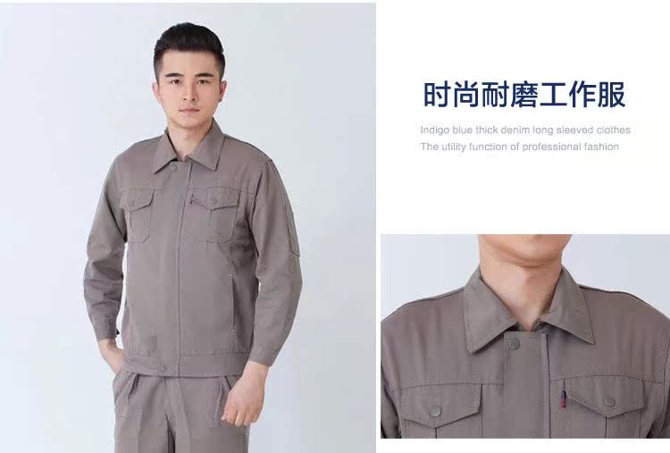 Trang trí công sở cotton phù hợp với nam và nữ áo sơ mi mùa xuân và mùa thu dài tay bảo hiểm lao động sửa chữa tự động quần áo làm việc mặc thêu tùy chỉnh quần giữ nhiệt