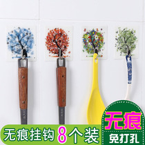 Viscose adhesive hook no trace nail-free door rear hook kitchen bathroom load-bearing suction cup paste wall adhesive hook