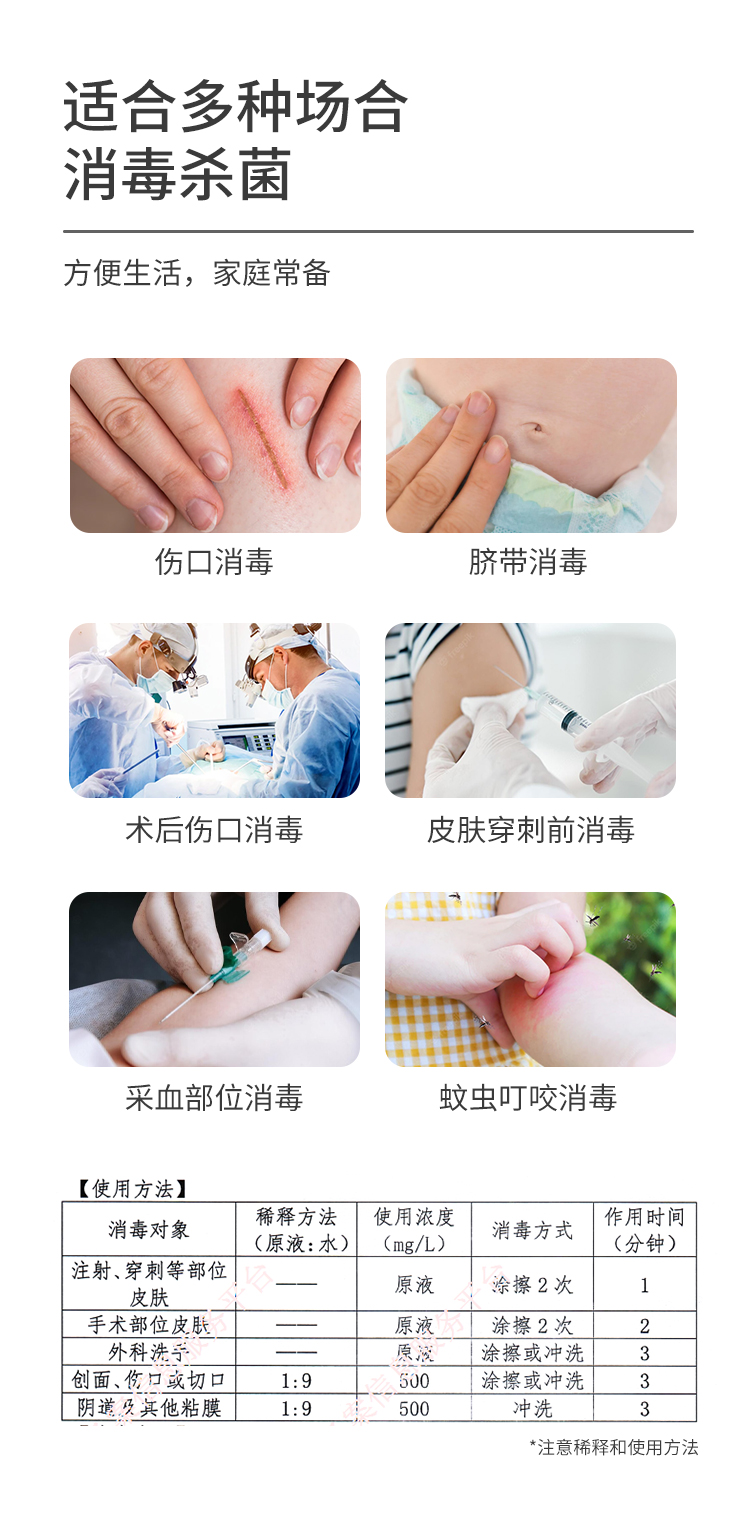 欧洁 碘伏消毒液 100ml*2瓶 赠医用棉签50支 图4