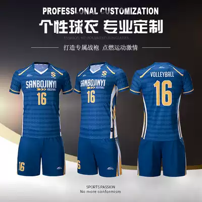 Volleyball suit suit team uniform men's and women's quick-drying balloon suit volleyball suit short-sleeved custom printed competition team suit