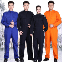 Cotton one-piece overalls mens uniforms cotton long sleeves auto repair workers labor insurance clothing paint reflective strips